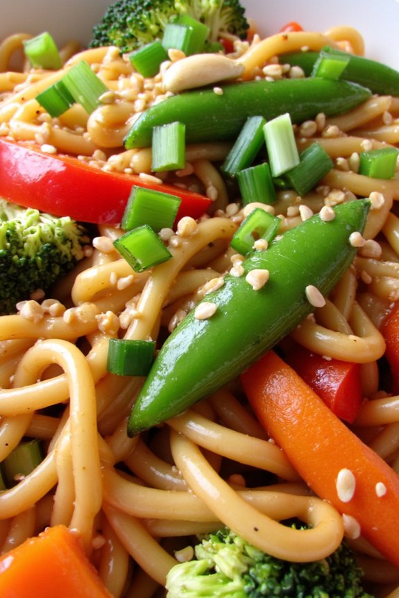 spicy thai peanut noodles