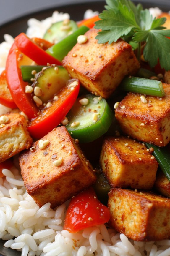 spicy tofu with rice