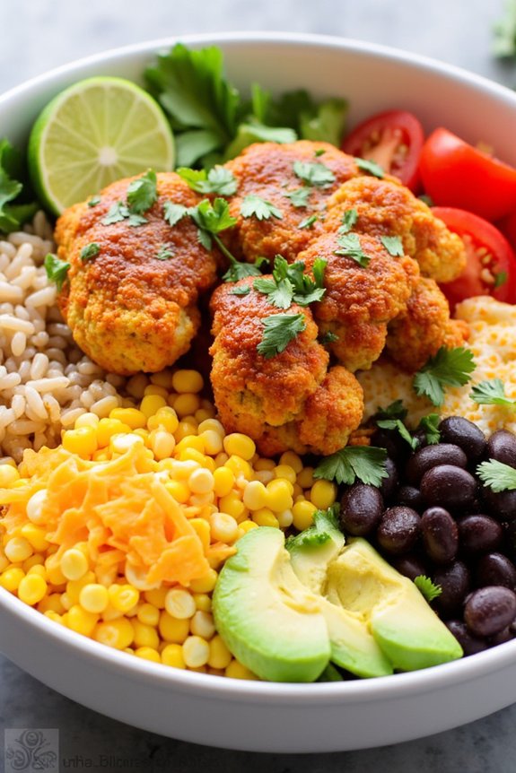 spicy vegetarian burrito bowl