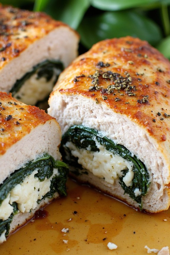 spinach feta stuffed chicken