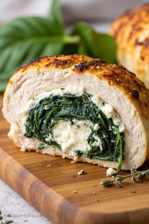 spinach feta stuffed chicken