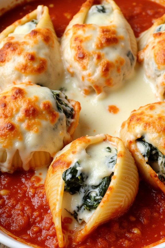 spinach ricotta stuffed shells