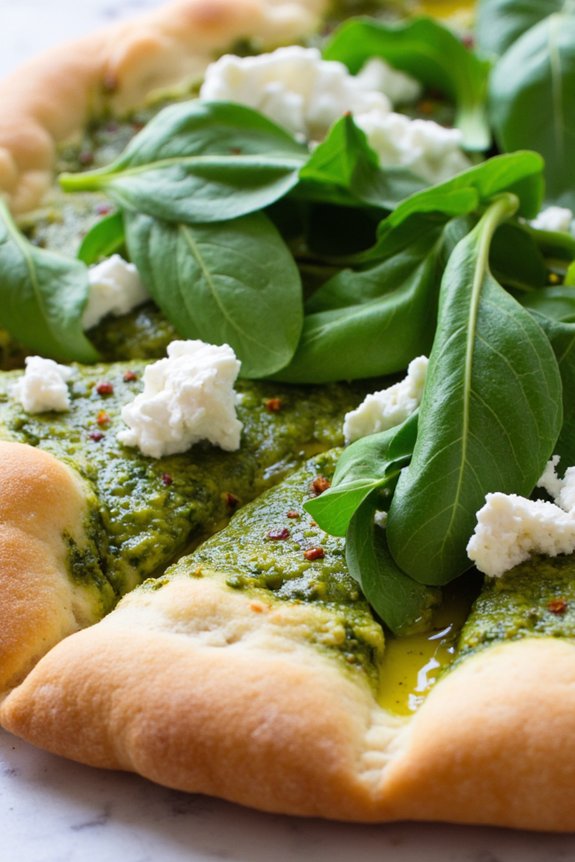 spring pesto pizza delight