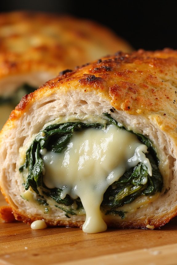 stuffed chicken with spinach