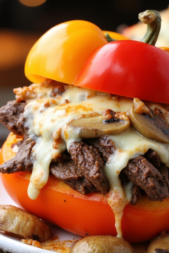 stuffed peppers with cheesesteak