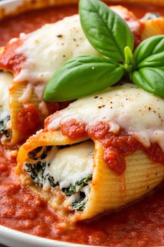 stuffed shells with spinach