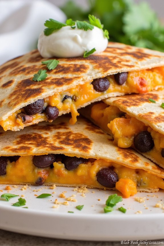 sweet potato black bean quesadilla