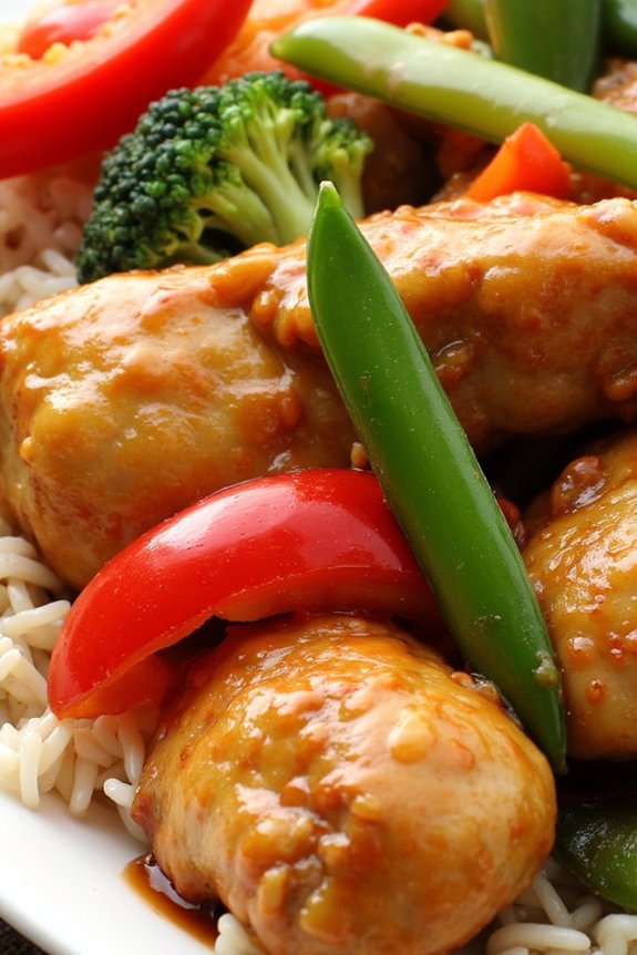 sweet tangy chicken stir fry