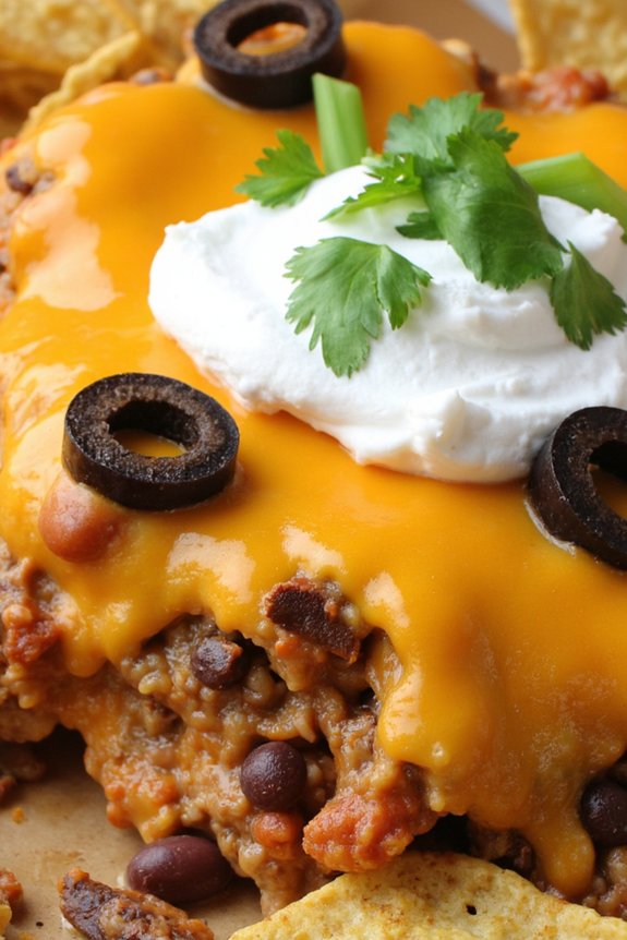 taco casserole with corn chips