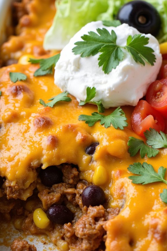 taco casserole with customization