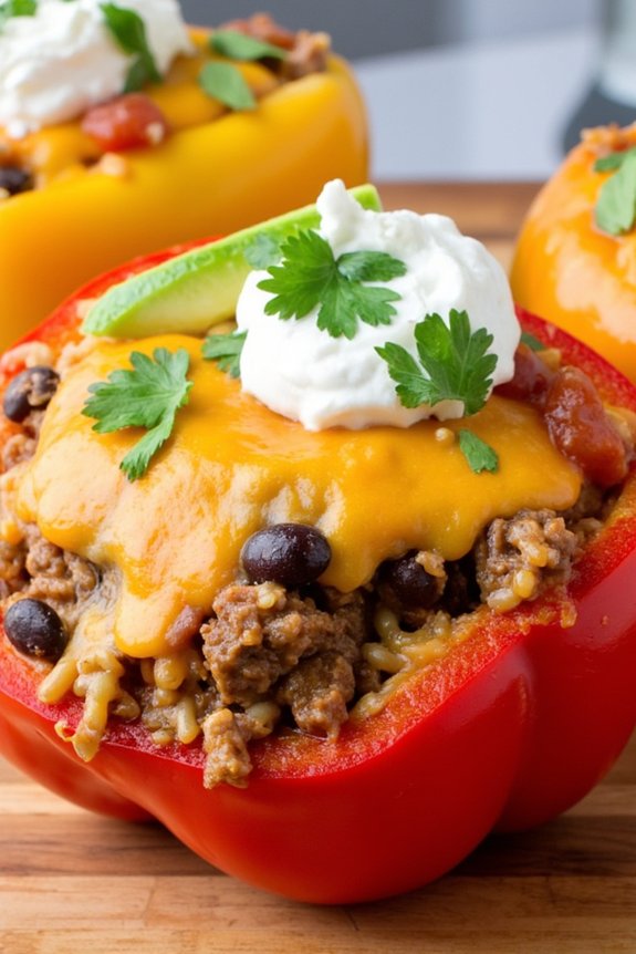 taco stuffed bell peppers recipe