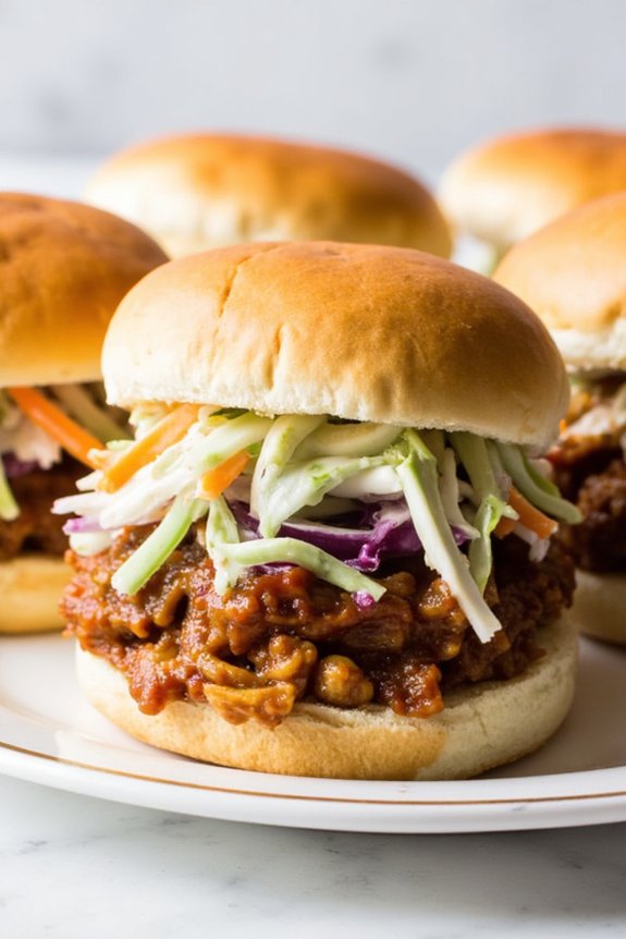 tangy barbecue jackfruit sliders