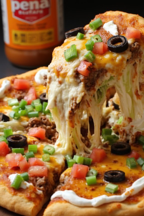 tasty family friendly taco pizza