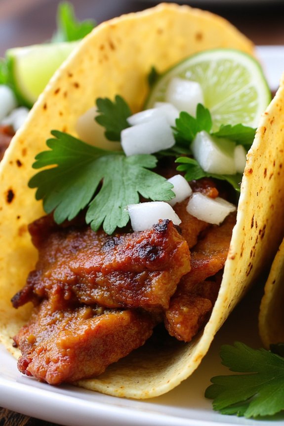 tender pork crispy tacos