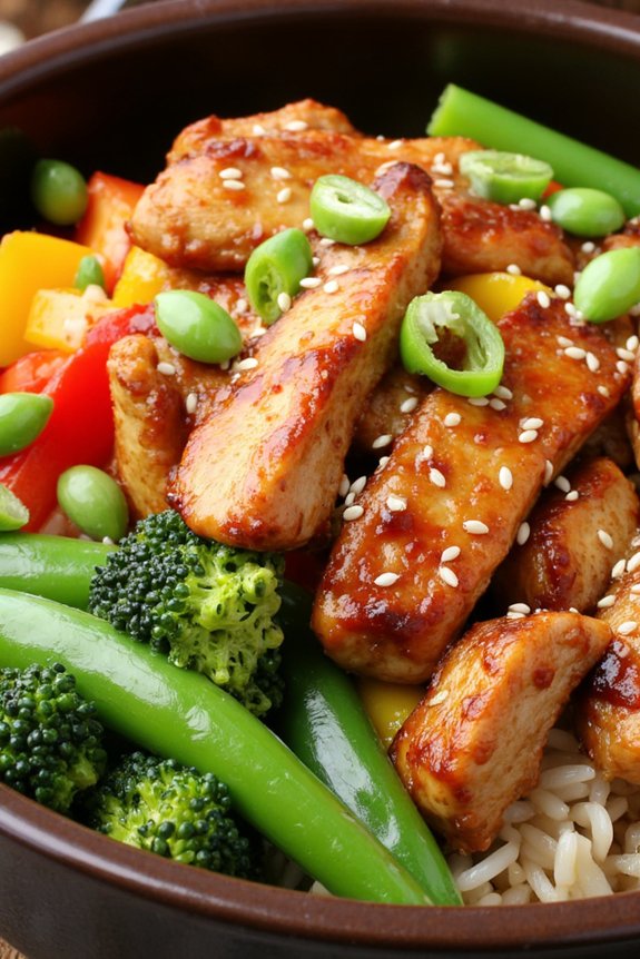 teriyaki chicken veggie bowl