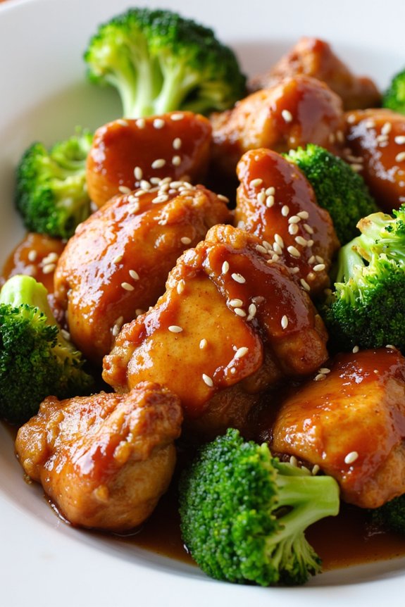 teriyaki chicken with broccoli