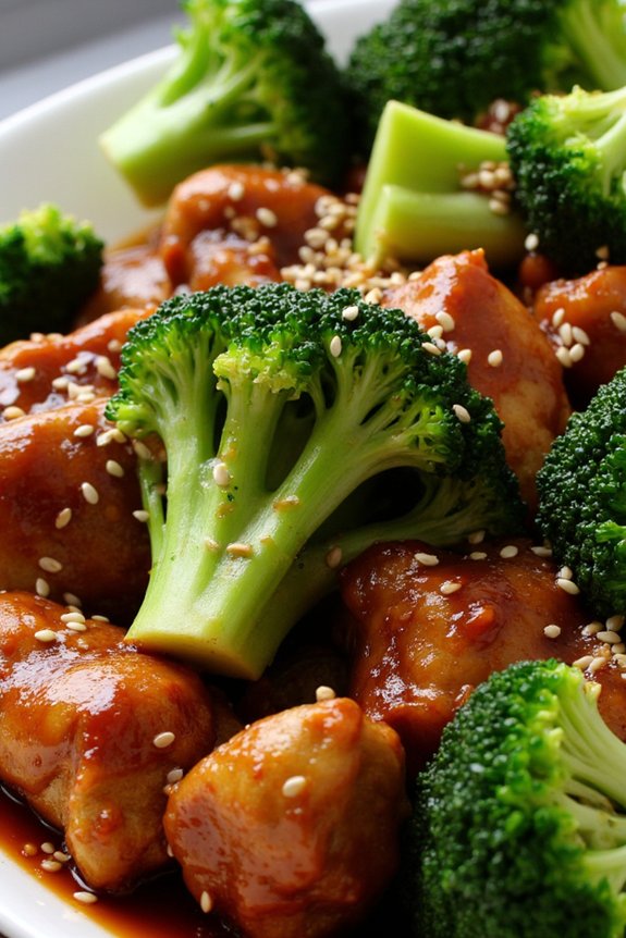 teriyaki chicken with broccoli