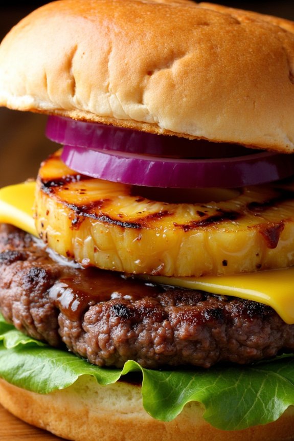 teriyaki pineapple beef burgers