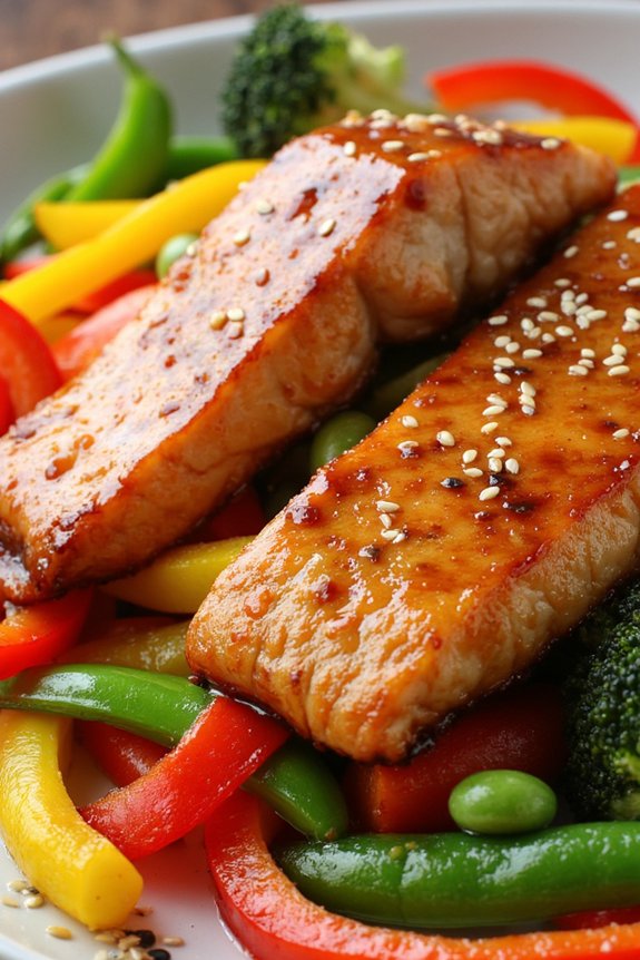 teriyaki salmon stir fry