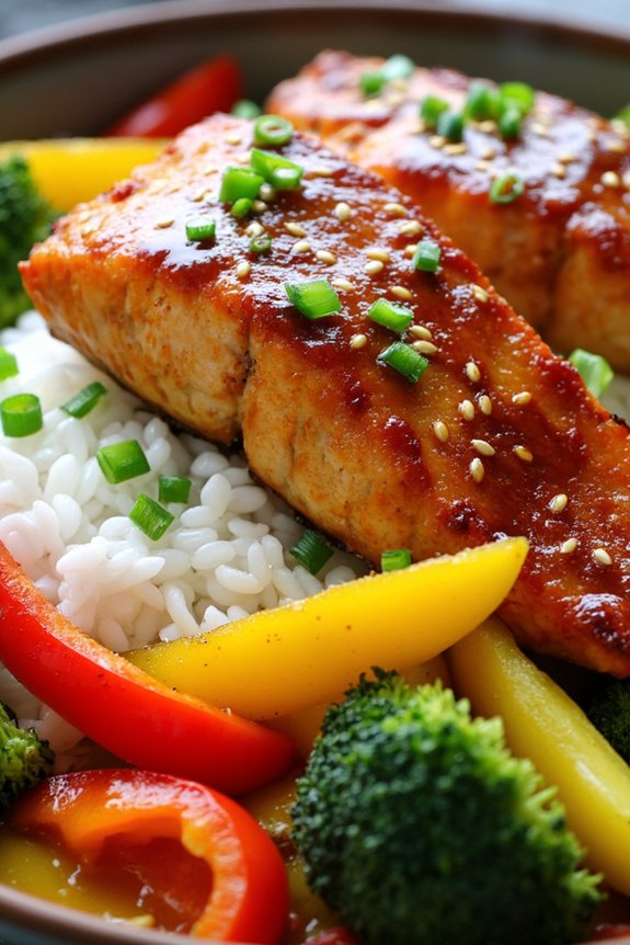 teriyaki salmon vegetable stir fry