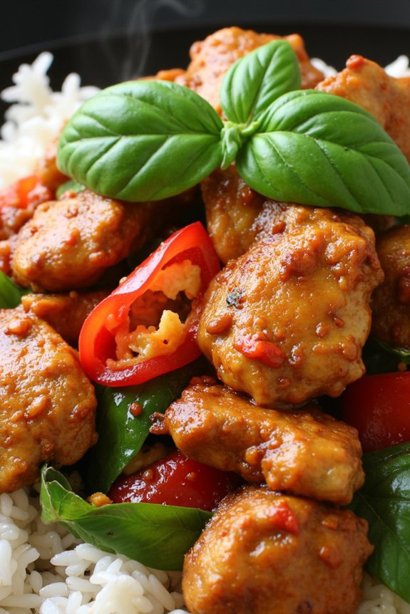 thai basil chicken stir fry