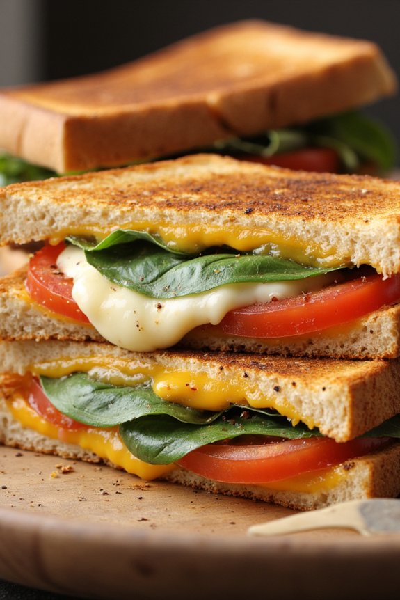 tomato basil grilled cheese