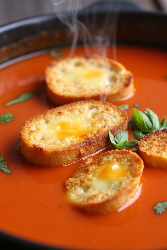 tomato soup with croutons