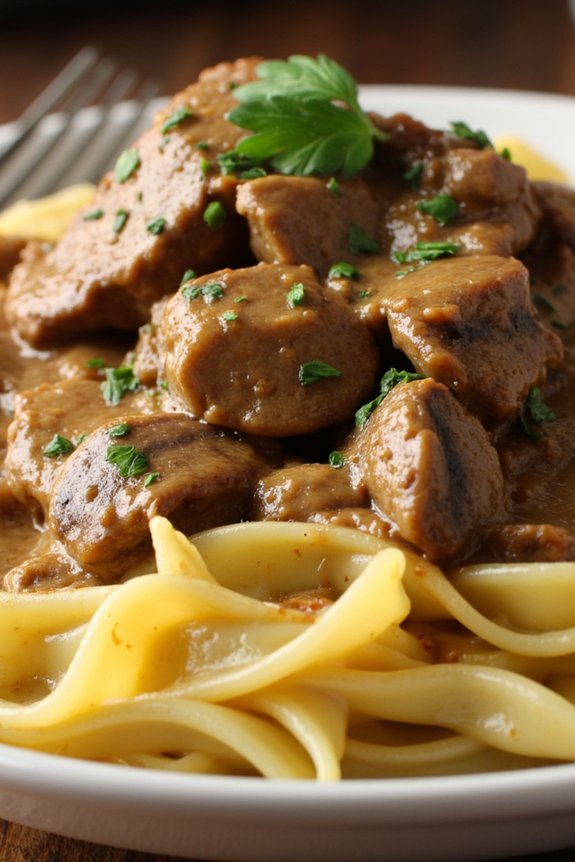 traditional creamy beef dish