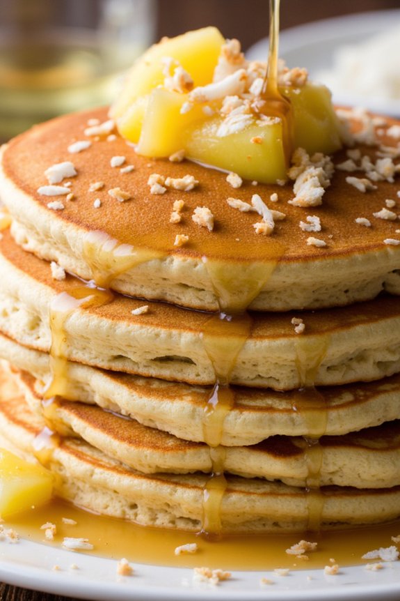 tropical coconut pancakes delight