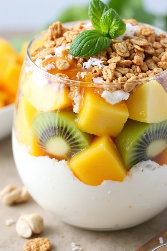 tropical yogurt fruit parfait