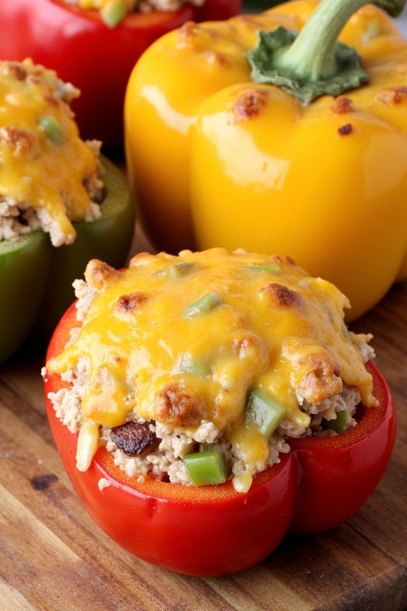 tuna stuffed bell peppers
