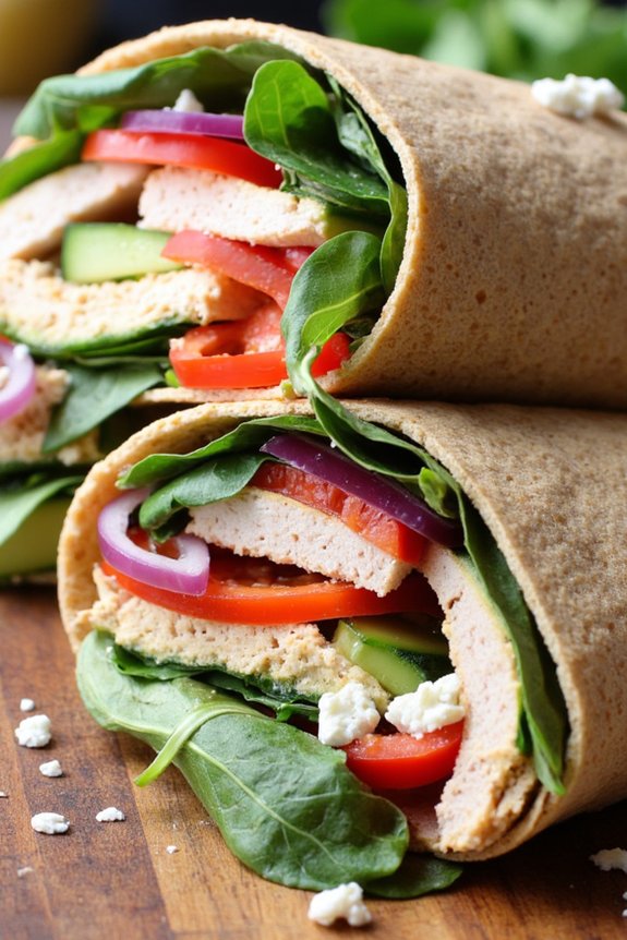 turkey and hummus wraps