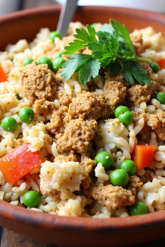 turkey cauliflower rice pilaf