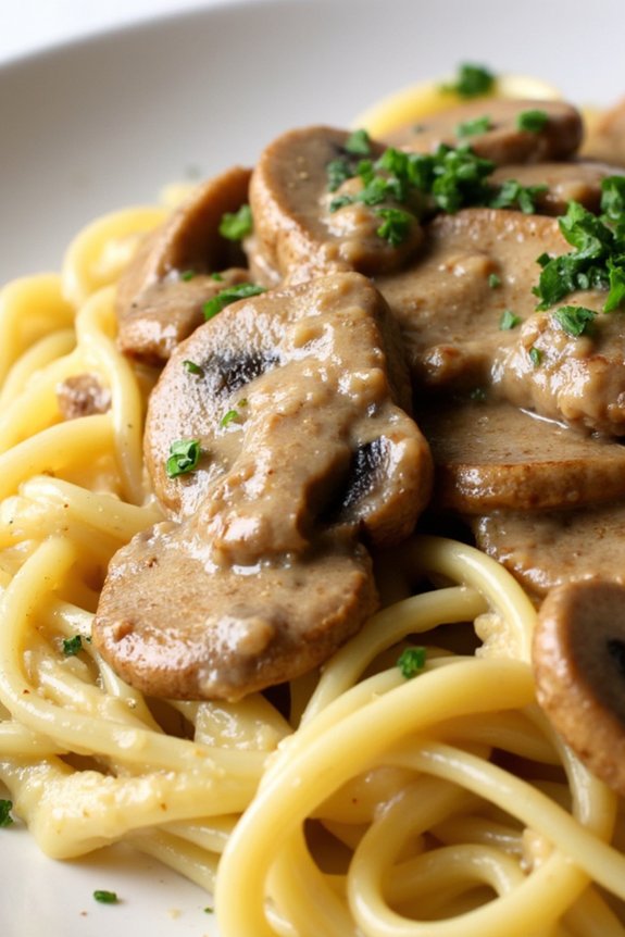 vegan mushroom stroganoff recipe