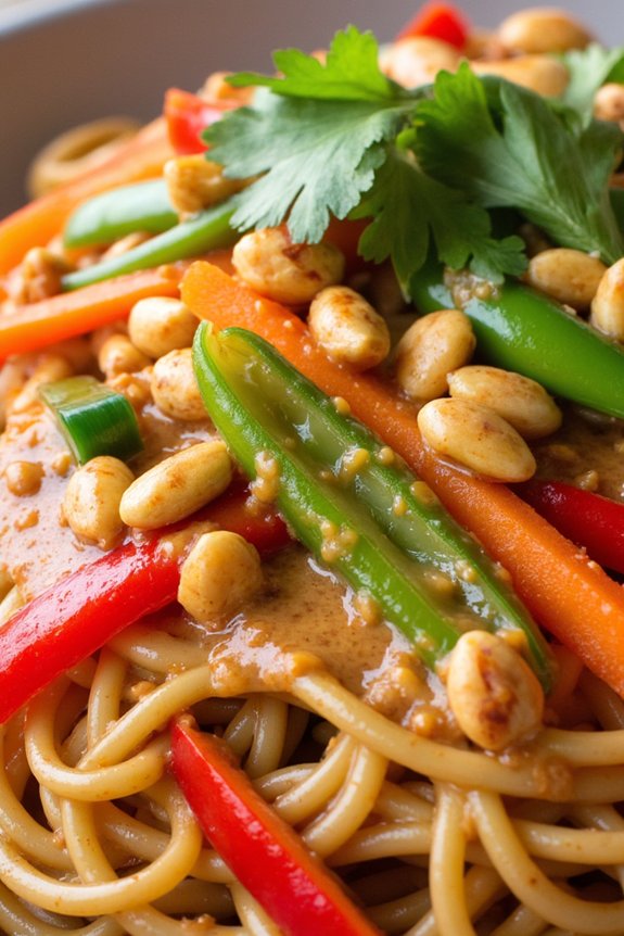 vegan spicy peanut noodles recipe