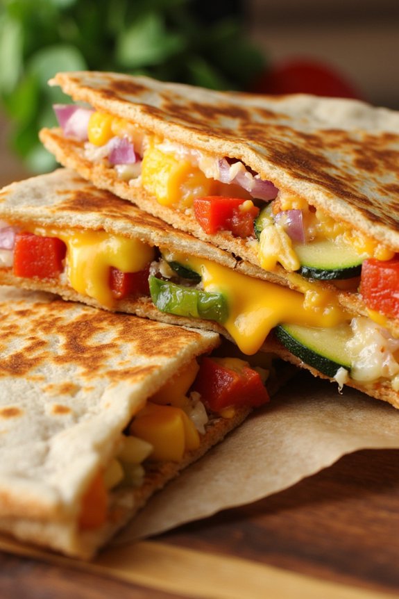 vegetable cheese quesadillas recipe