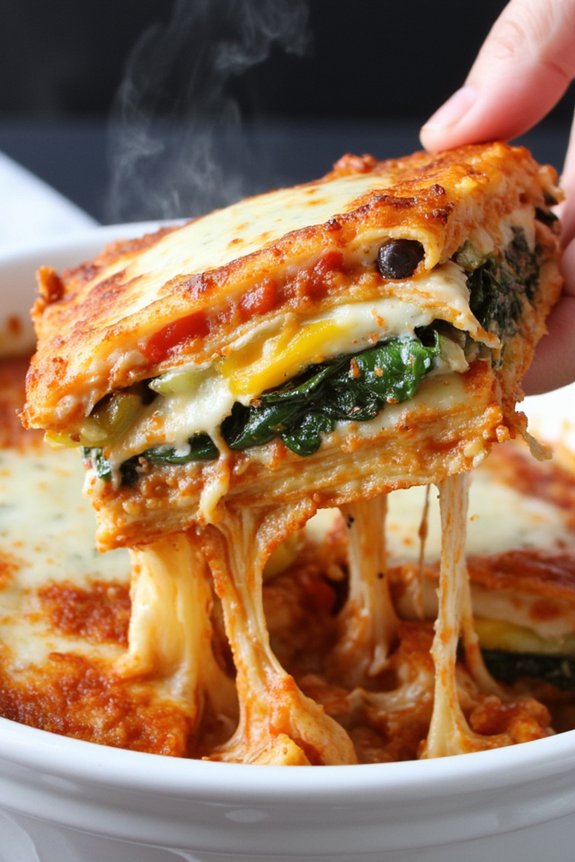 vegetable packed gourmet lasagna
