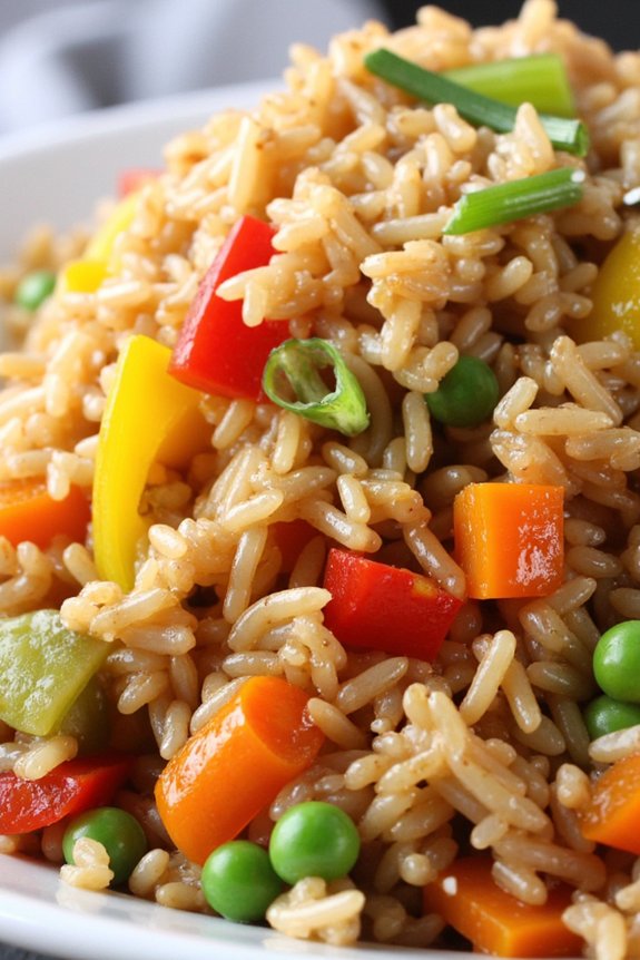 veggie packed flavorful fried rice