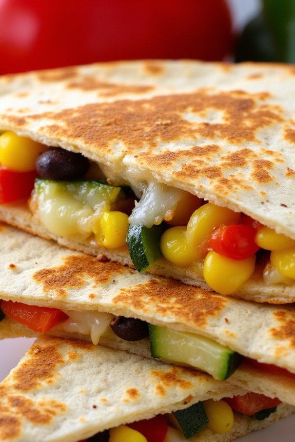 veggie packed quesadillas recipe