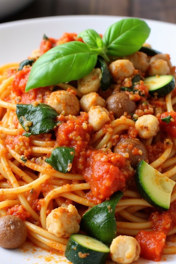 veggie packed spaghetti recipe