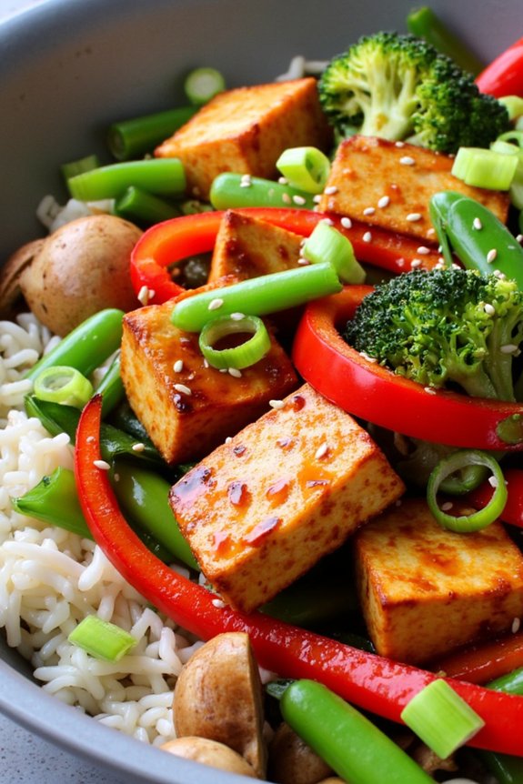 veggie packed tofu stir fry