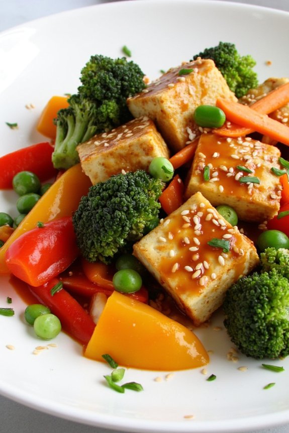 veggie packed tofu stir fry