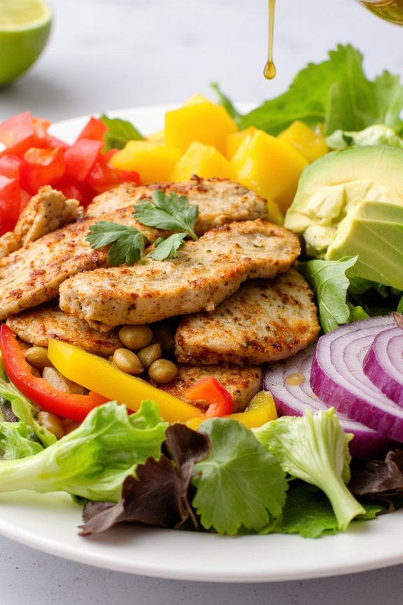 vibrant chicken fajita salad