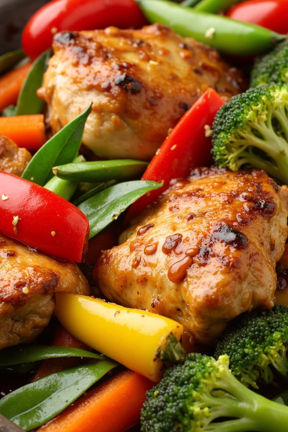 vibrant chicken vegetable stir fry