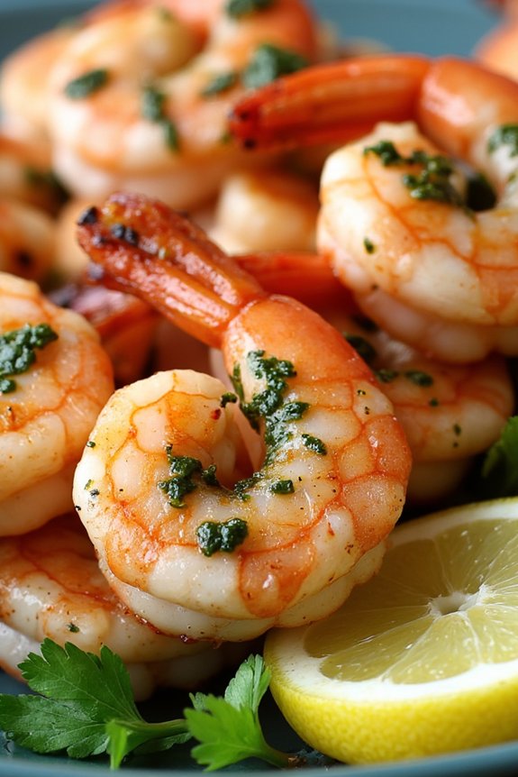 vibrant chimichurri shrimp skewers