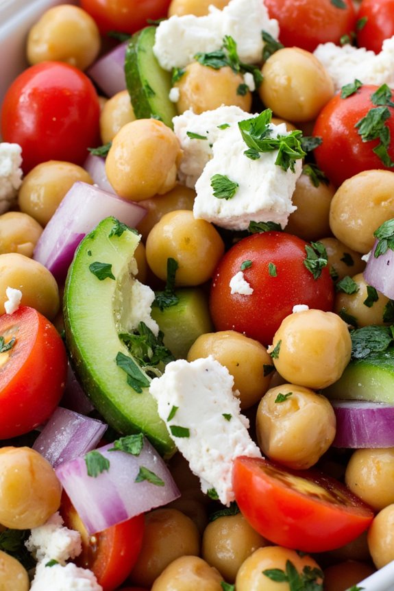 vibrant mediterranean chickpea salad