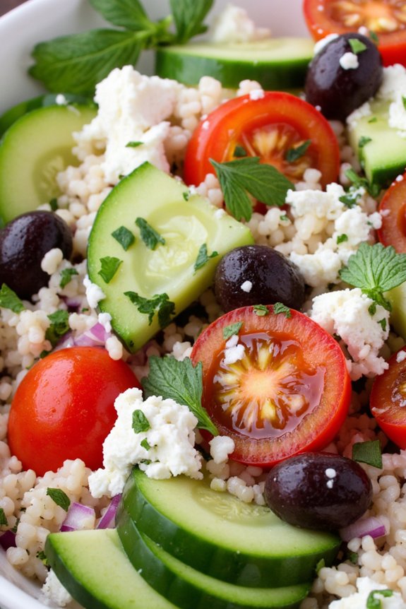 vibrant mediterranean couscous salad