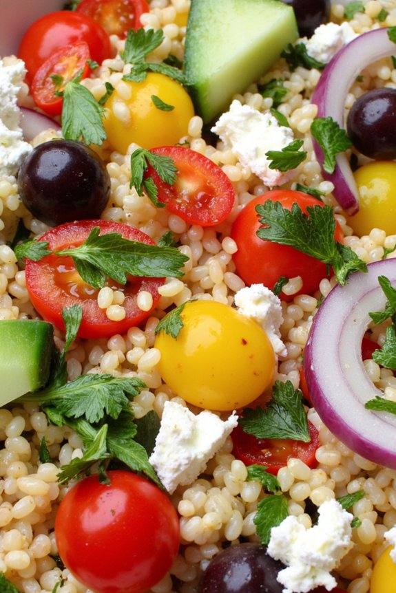 vibrant mediterranean couscous salad