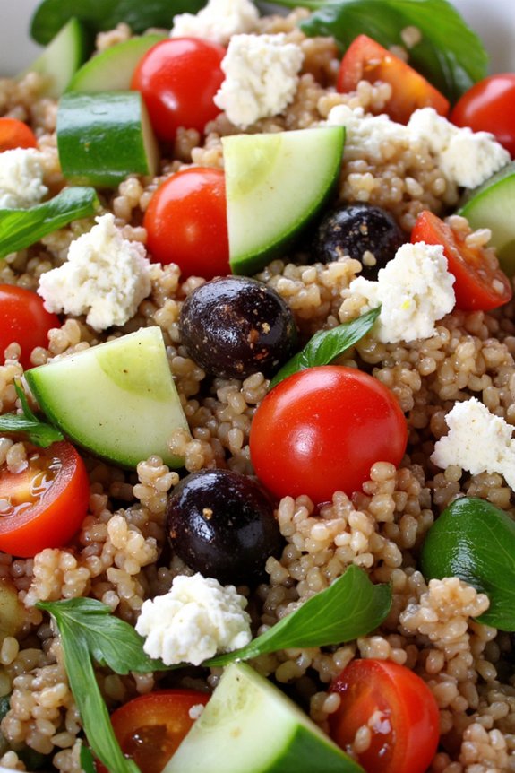 vibrant mediterranean quinoa salad
