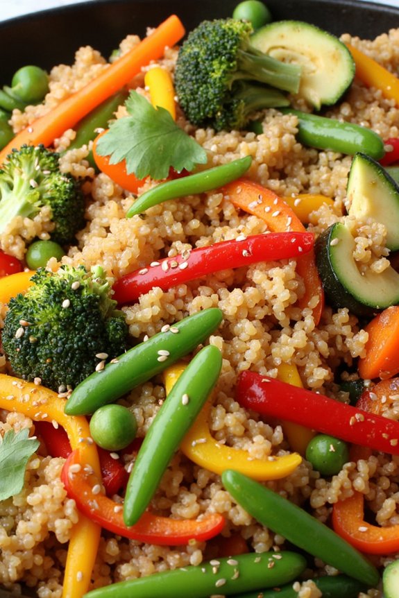 vibrant nutritious quinoa stir fry